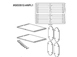 Nexo GEO S12 Fixes Installation Angle Plates 0,2° - 3,15°