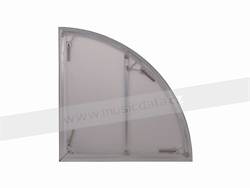 Nivtec podesta čtvrtkruh 100x100 radius 100, synt. sklo