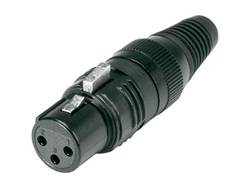 HICON X3CF-G XLR kabelový konektor zlacený - samice