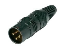 HICON X3CM-G XLR kabelový konektor zlacený - samec