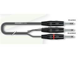Sommer Cable Insertní kabel Jack 6,3mm stereo - 2x Jack 6,3 mono - 7,5m