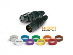 HICON X3CM-G - X3CF-G XLR kabelové konektory zlacené - samec a samice