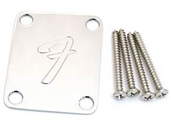 FENDER NECK PLATE - F Chrome