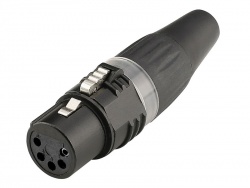 HICON HI-X5CF-BLK XLR konektor kabelový 5-pin - samice