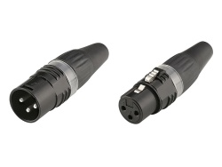 HICON X3CM-BLK - X3CF-BLK XLR konektory kabelové- samice a samec