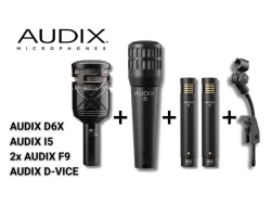 Audix D6X, I5 a 2x F9 akční sada mikrofonů pro bicí nástroje