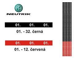 NEUTRIK Popisky IN 1-32 - OUT 1-12