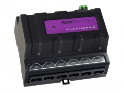 Visual Productions DIN-Rail DMX Splitter, RDM, RJ-45