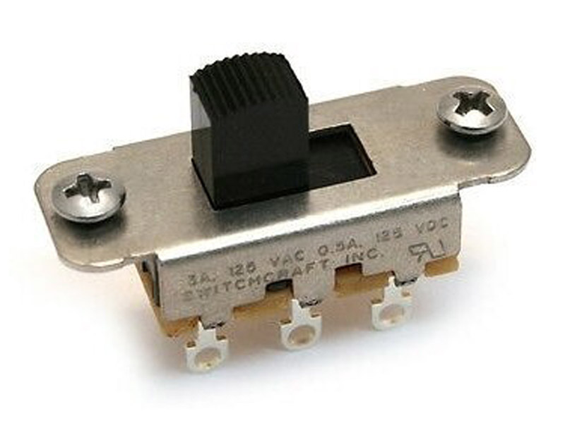 FENDER Jaguar/Jazzmaster Slide Switch, DPDT, Black | Ostatní - 01