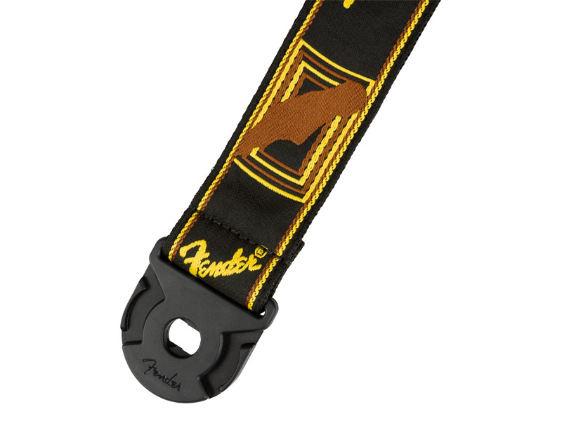 FENDER Quick Grip Locking End Strap, Black, Yellow and Brown, 2 | Popruhy - 02