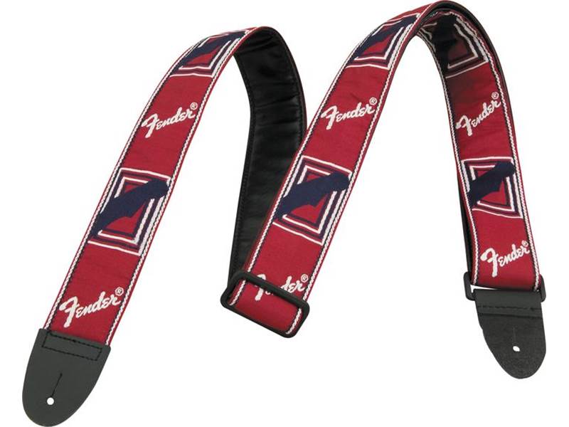 FENDER popruh Monogramm Strap červeno/bílo/modrý | Popruhy - 01