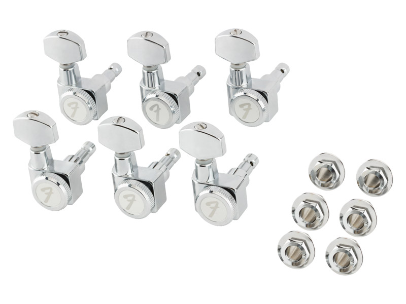 Fender Locking Tuners All Short Chrome 6 Pack Chrom | POWERCON - kabelové - 02
