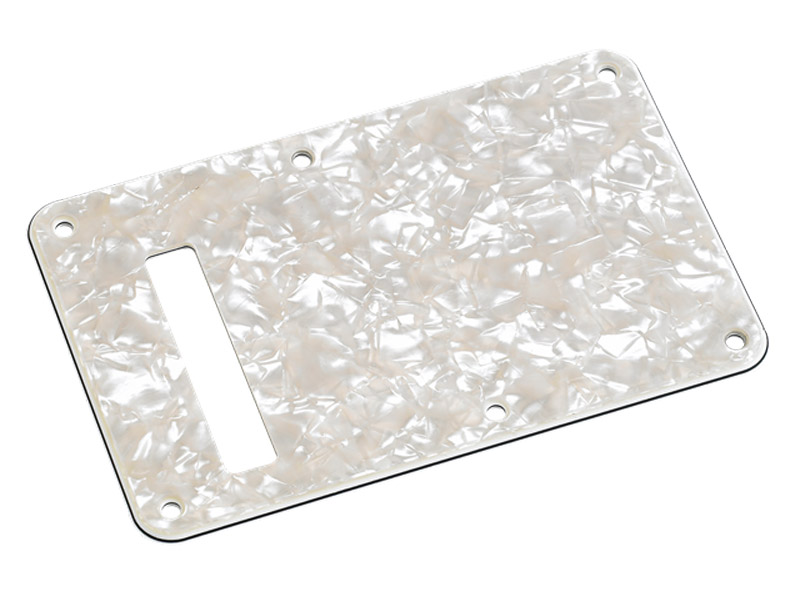 FENDER Backplate, Stratocaster, Aged White Moto, 4-Ply | Pickguard - 01