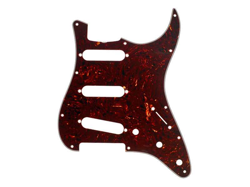 Fender pickguard Tortoise Shell, 11 Hole, 4-Ply, Strat 62, SSS | Ostatní - 01