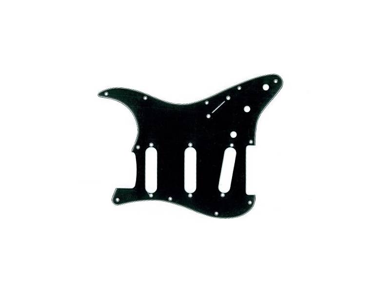 FENDER pickguard Strat 62 B/W/B Black | Pickguard - 02