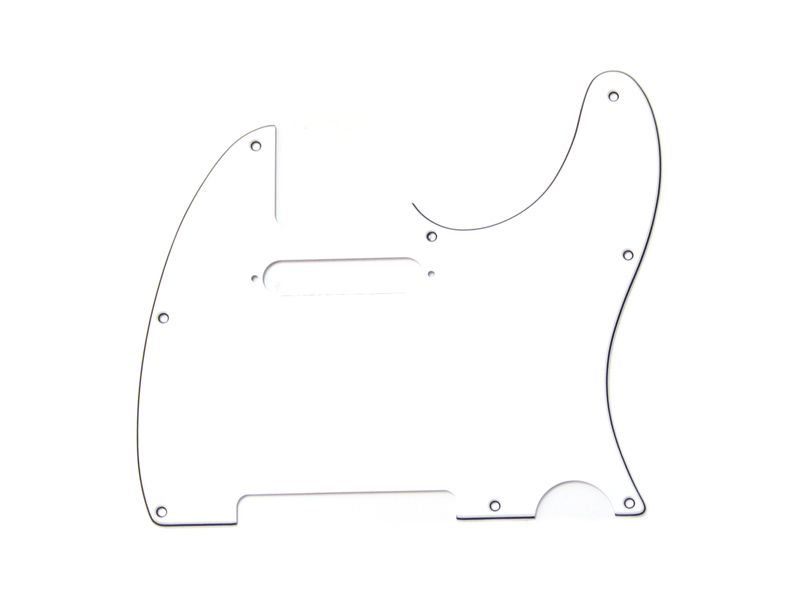 FENDER Pickguard Telecaster, 8-Hole Mount, White, 3-Ply | Pickguard - 01