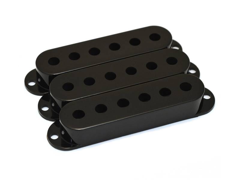 FENDER pickup covers, black Strat kryty snímačů | Snímače - 02