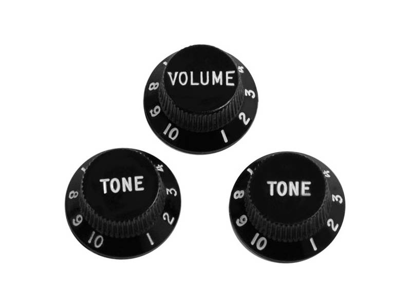 FENDER knoflík potenciometru Stratocaster sada - Black | Kytarové propojky - 02