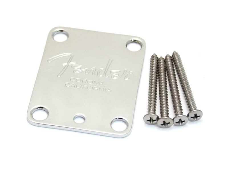 FENDER NECK PLATE Chrome Corona California | Ostatní - 01