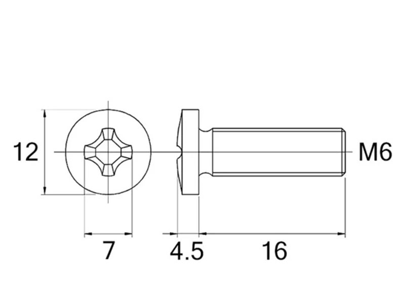 Penn Elcom SG-6010/2 - šroub M6 x 16mm | DMX-AES kabely - 03