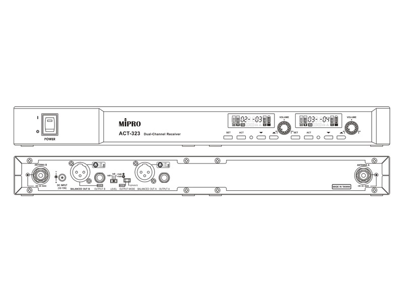 Mipro ACT-3 VOCAL SET DUAL RACK | Zpěvový set - 03