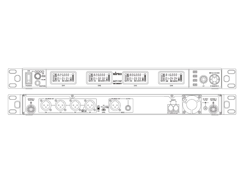 MIPRO ACT-747 - 5UA 482-554MHz | ACT-700 Series - 02