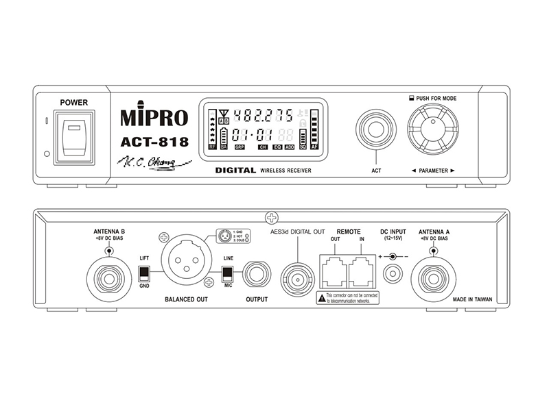 MIPRO ACT-818 - 5UA 482-554MHz | MA-505 145W - 09