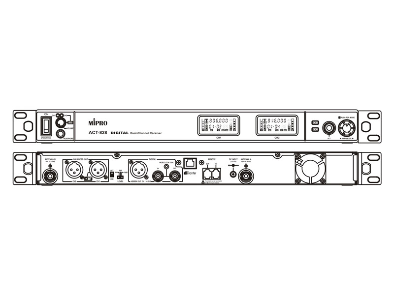 MIPRO ACT-828 - 5UA 482-554Mhz | Mikrofonní kabely - 02