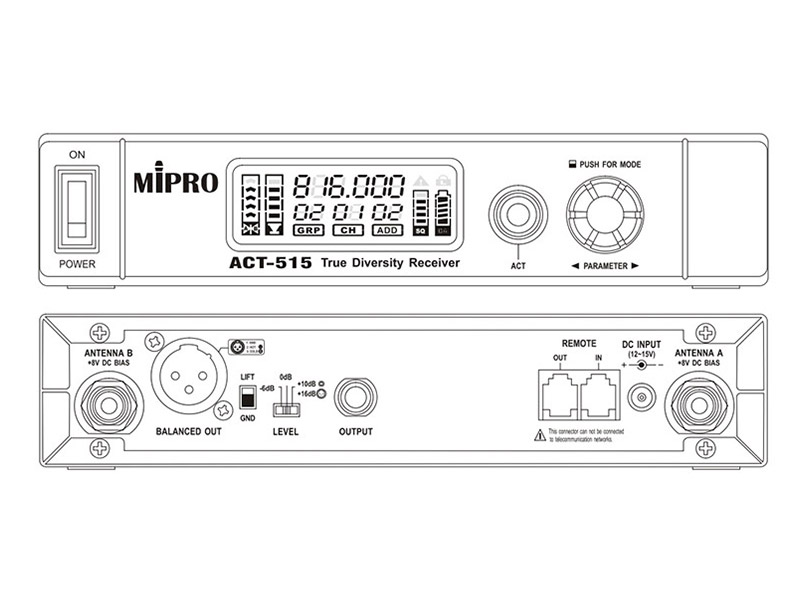 MIPRO ACT-500 GUITAR SET - bezdrátový se pro kytaru | Kytarový set - 03