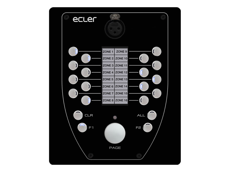 ECLER eMPAGE přepážková stanice s mikrofonem | Ovládací a přípojné panely - 01