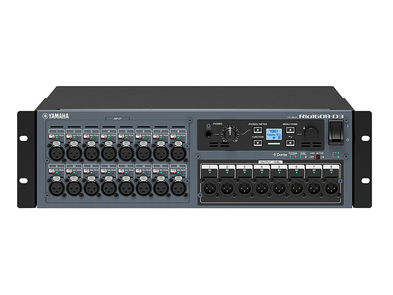 YAMAHA Rio-1608-D3 digitální stagebox s Dante protokolem | I-O rackové stageboxy - 01