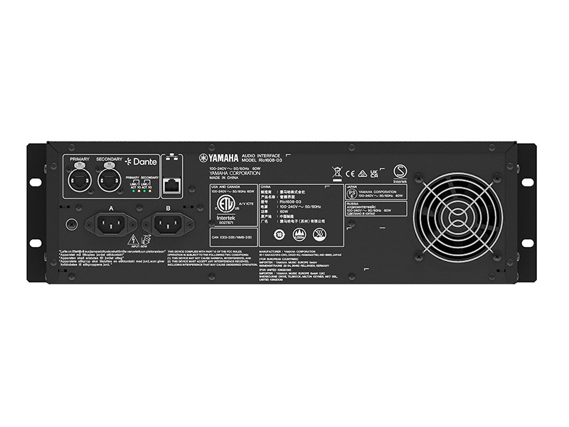 YAMAHA Rio-1608-D3 digitální stagebox s Dante protokolem | I-O rackové stageboxy - 05