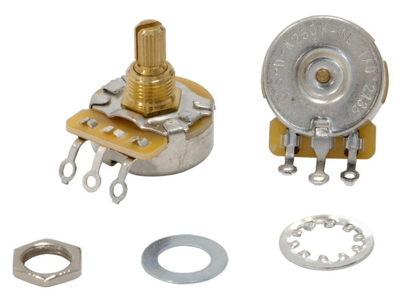 TAD potenciometr CTS 250k No Load Dimple Vintage Audio Split Shaft | Pickguard - 01