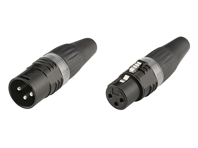 HICON X3CM-BLK - X3CF-BLK XLR konektory kabelové- samice a samec | Samice-Samec - 01