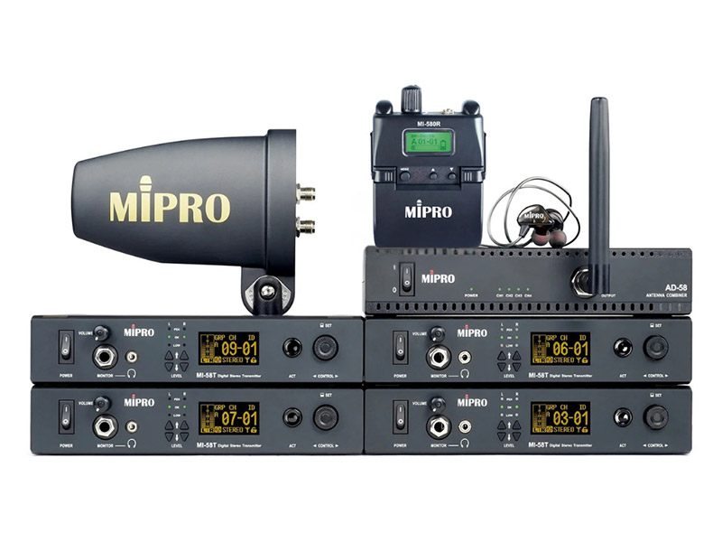MIPRO MI-58 IEM Quad Set - bezdrátový stereo IEM systém 5,8GHz | In-Ear Digital - 01