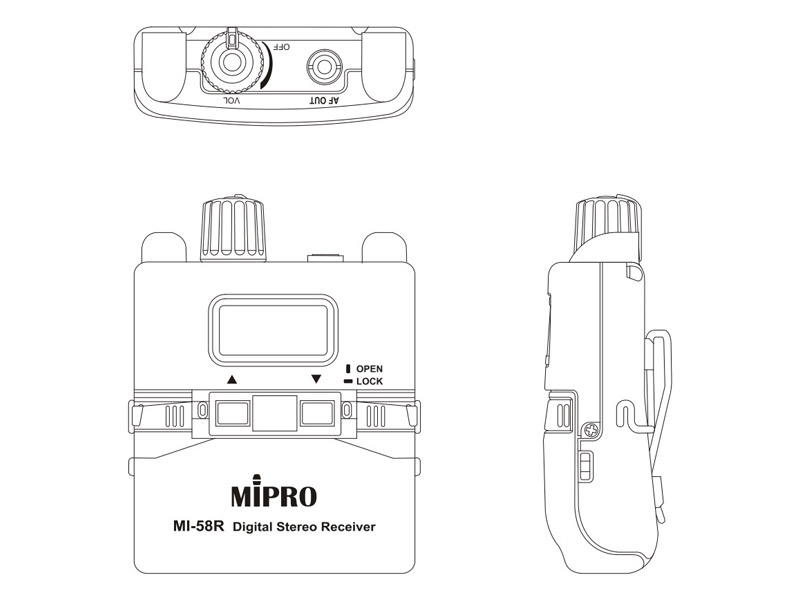 MIPRO MI-58R | Jack 3,5mm - kabelové - 02
