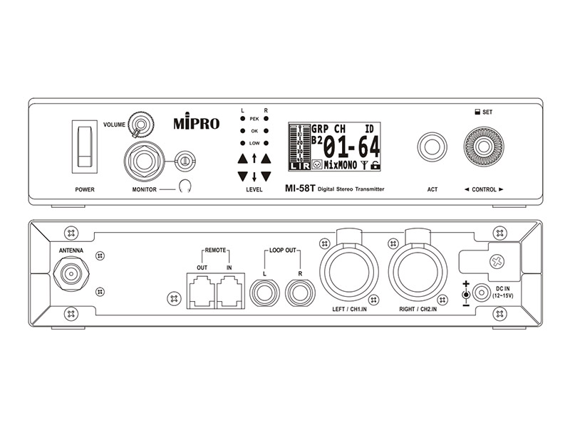MIPRO MI-58T - vysílač | ACT-5800 Series - 03