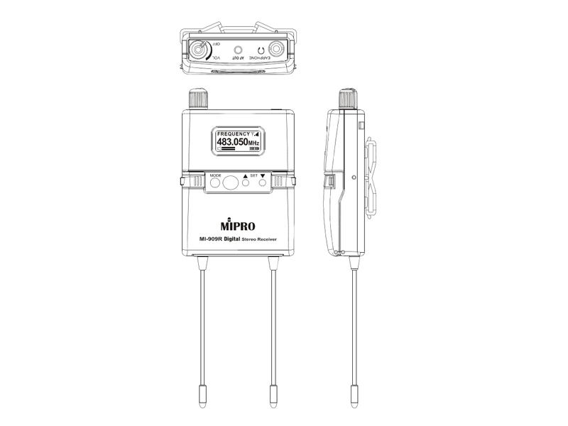 MIPRO MI-909R - 5E 480-544MHz | In-Ear Digital - 03