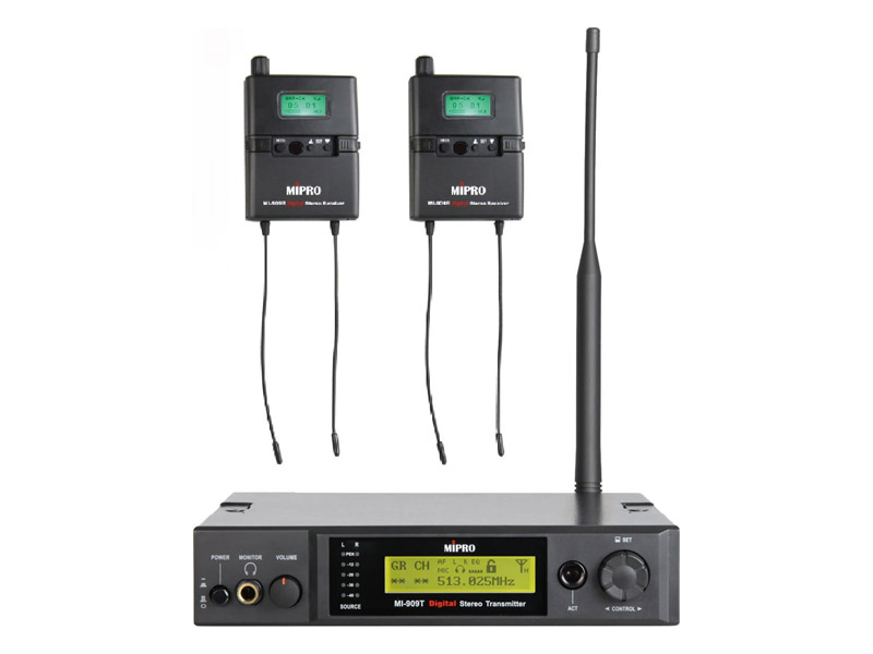 MIPRO MI-909 IEM Digital TWIN - 5F 540-604MHz | In-Ear Digital - 01