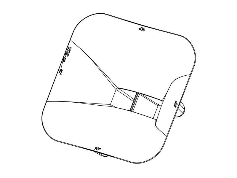 Nexo P12 flange dispersion adapter 90° x 40° | P+ series příslušentví - 01