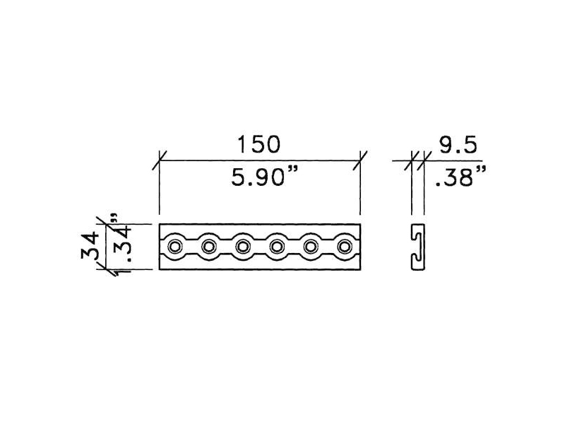 Penn Elcom R1438 - kolejnice pro závěsná oka | Příslušenství pro reproboxy - 02