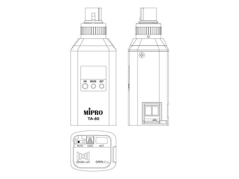 MIPRO TA-80 - 5UB 554-626MHz | ACT-800 Series - 03