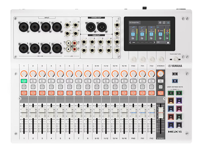 YAMAHA MGX16 white - digitální mixážní pult | MGX Series - 03