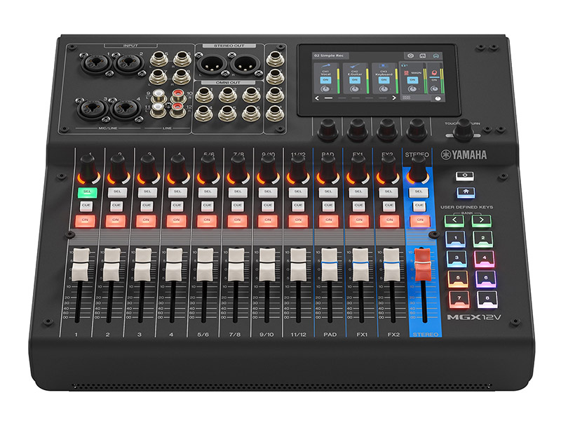 YAMAHA MGX12V black - digitální mixážní pult s video rozhraním | MGX Series - 02
