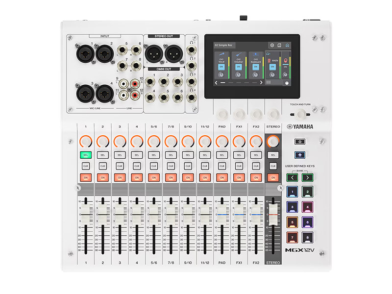 YAMAHA MGX12V white - digitální mixážní pult s video rozhraním | MGX Series - 03