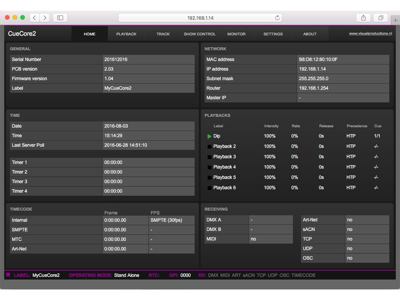 Visual Productions CueCore2 | CueCore - 06