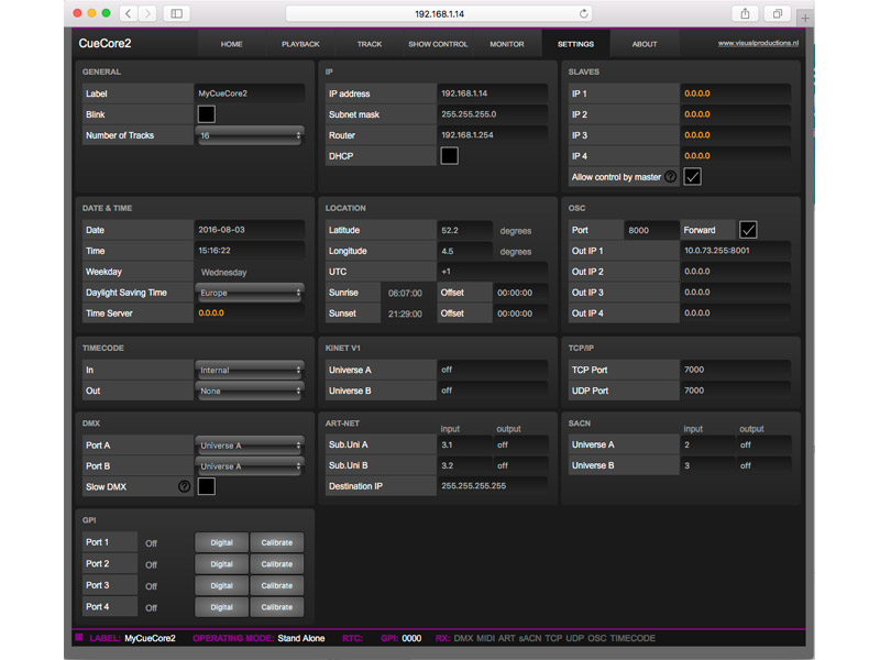 Visual Productions CueCore2 | CueCore - 09