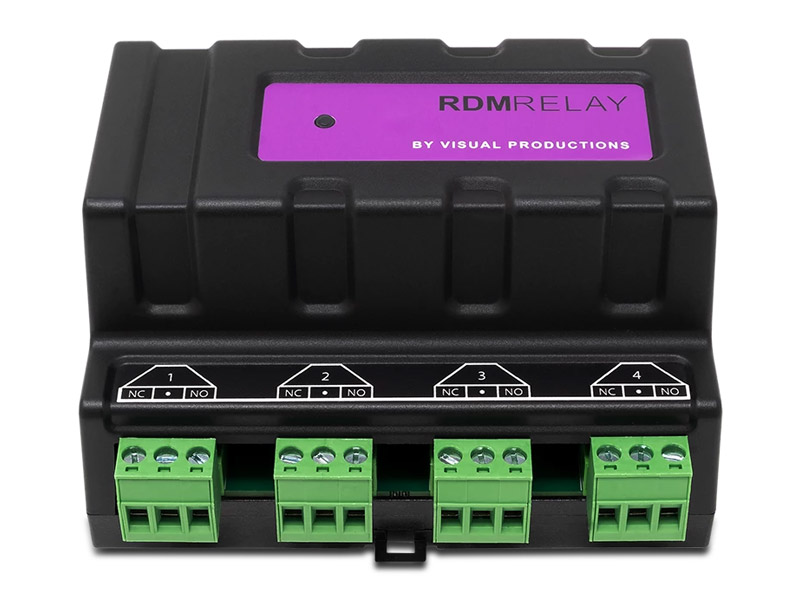 Visual Productions DIN-Rail DMX Relay, RDM, Terminal | DMX Relay - 02