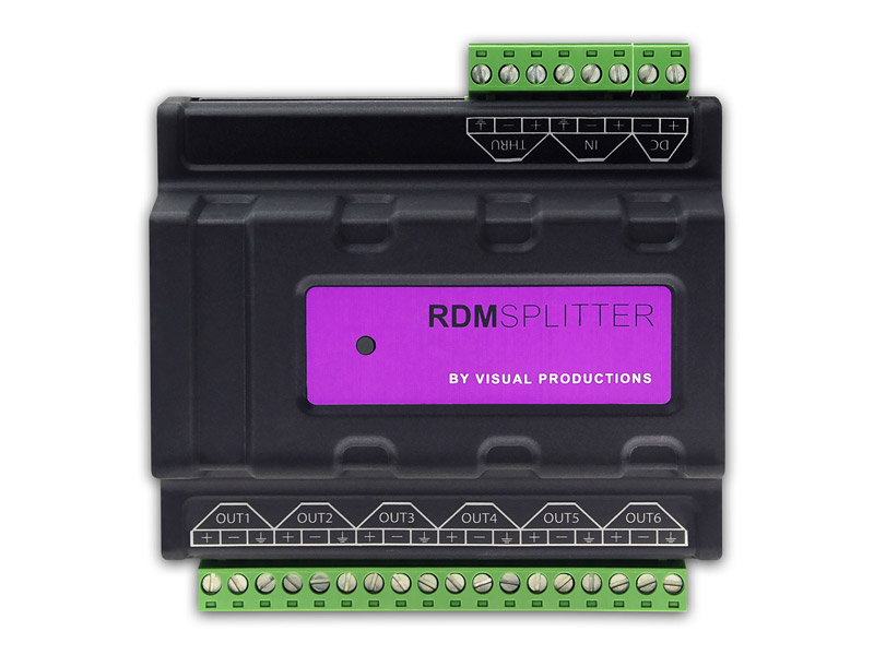 Visual Productions DIN-Rail DMX Splitter, RDM, Terminal | DMX Splitter - 05