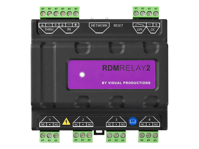 Visual Productions DIN-Rail RDM Relay 2 | DMX Relay - 01